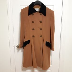 Rare Vintage Swish winter coat Made in Italy Black and Tan color